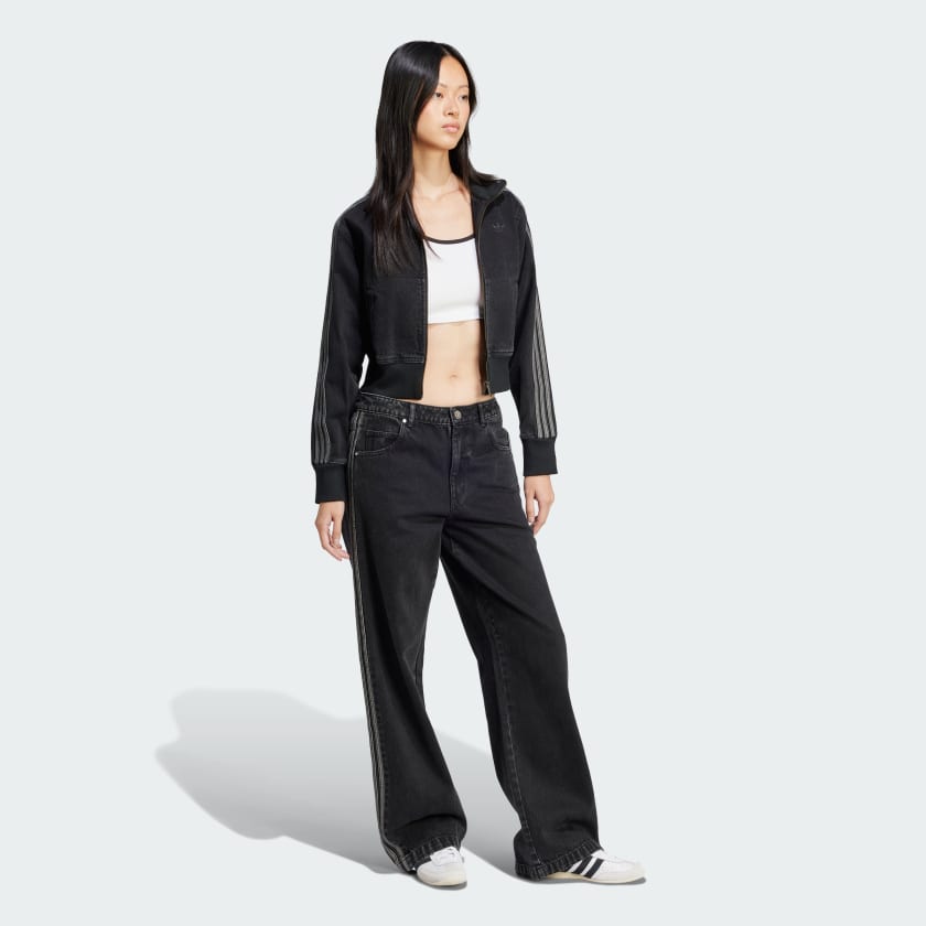 adidas Women's Adicolor Denim 3-stripes Track Pants | ShopSimon