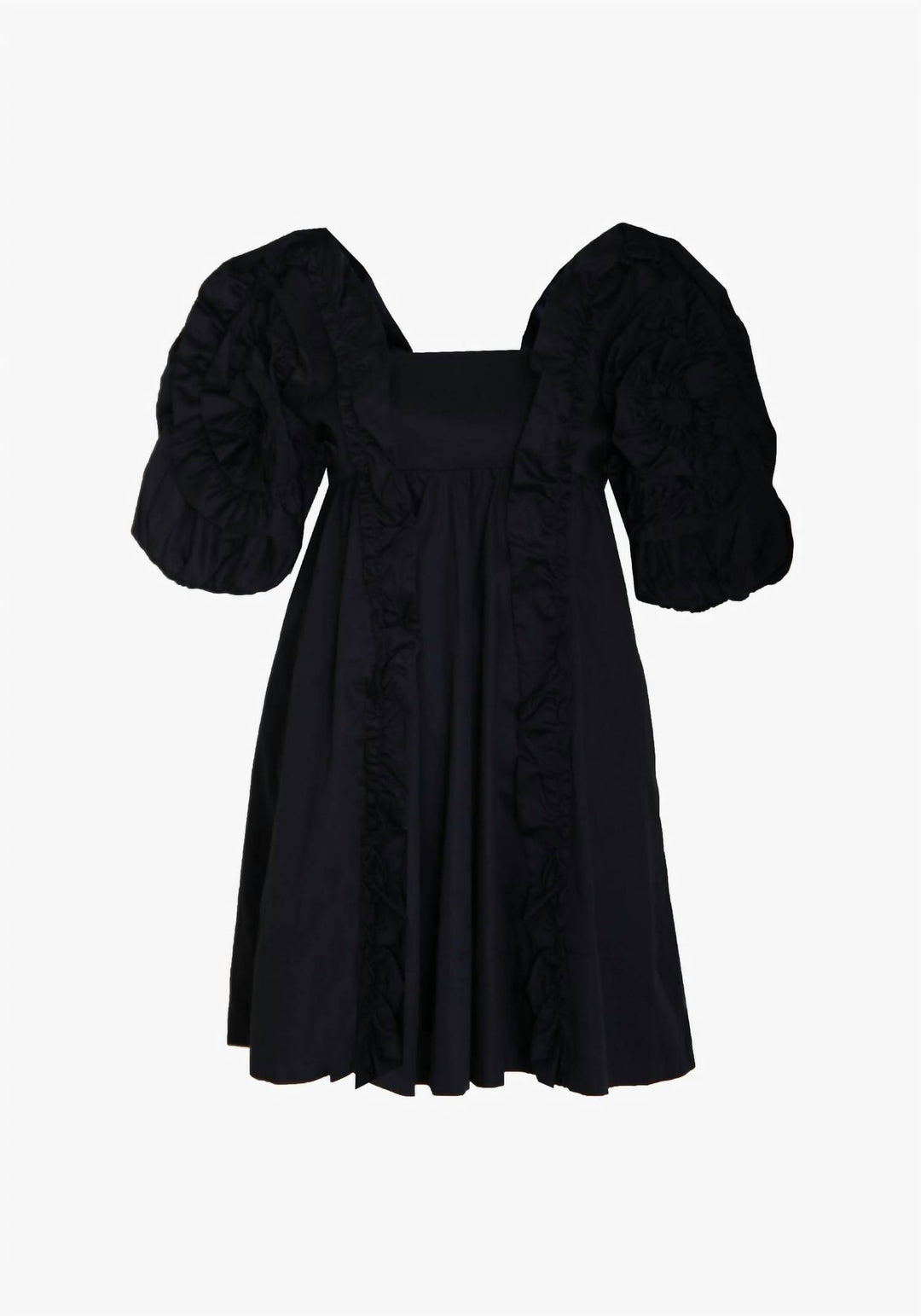 farm rio black winter garden mini dress FARM Rio Winter Garden Mini Dress