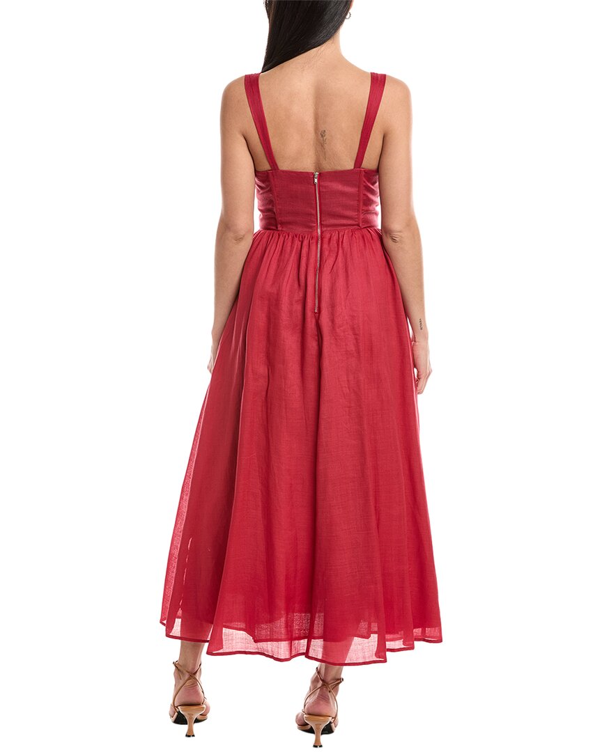 Bardot Aradia Sequin Halter Slip Dress Bardot Esra Midi Dress in Red