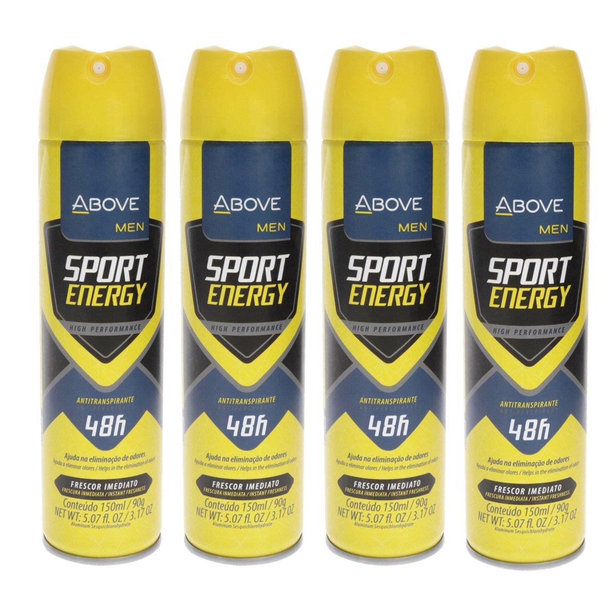 Above Above 3.17 oz 48 Hours Antiperspirant Deodorant for Men - Sport Energy - Pack of 4,All Products : American Fashion Style Bags On Sale
