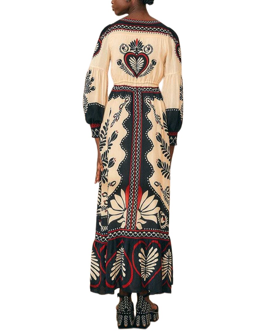FARM Rio Passion Scarf Black Maxi Dress