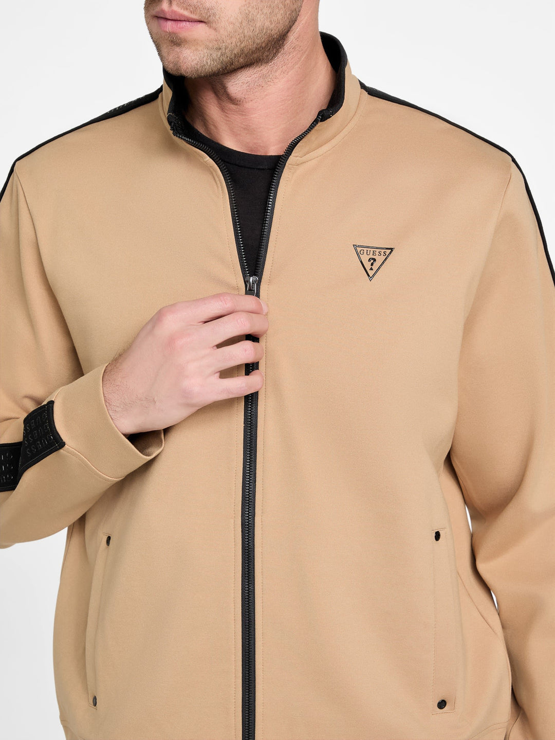 Guess Factory Ismael Logo-Tape Jacket | ShopSimon
