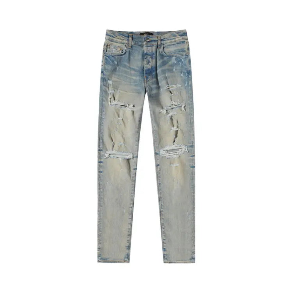 Amiri Thrasher Plus Denim Jeans - Clay Indigo | ShopSimon