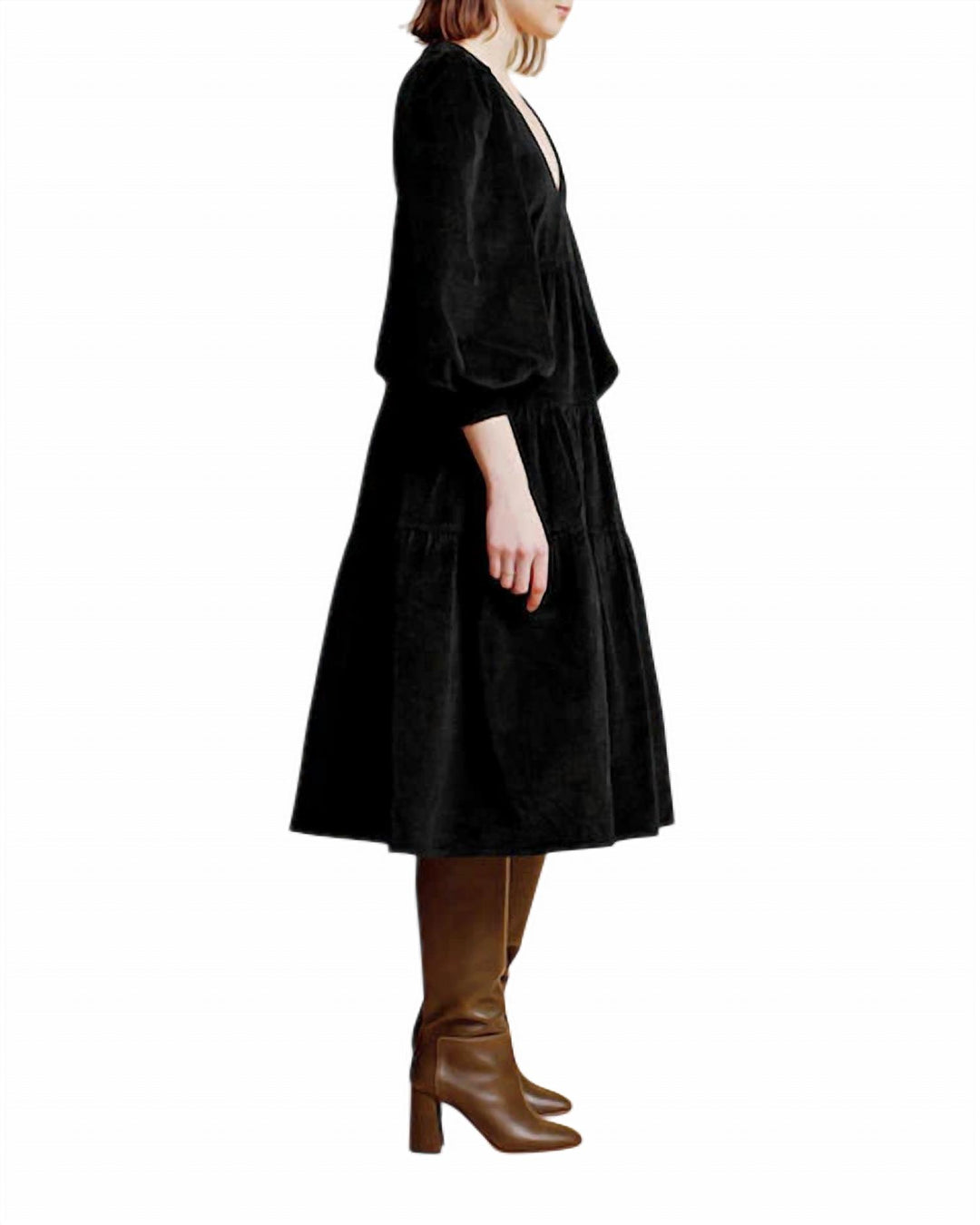 button up long sleeve midi dress Dorian Fitted Shirt Midi Dress - Charcoal Marle