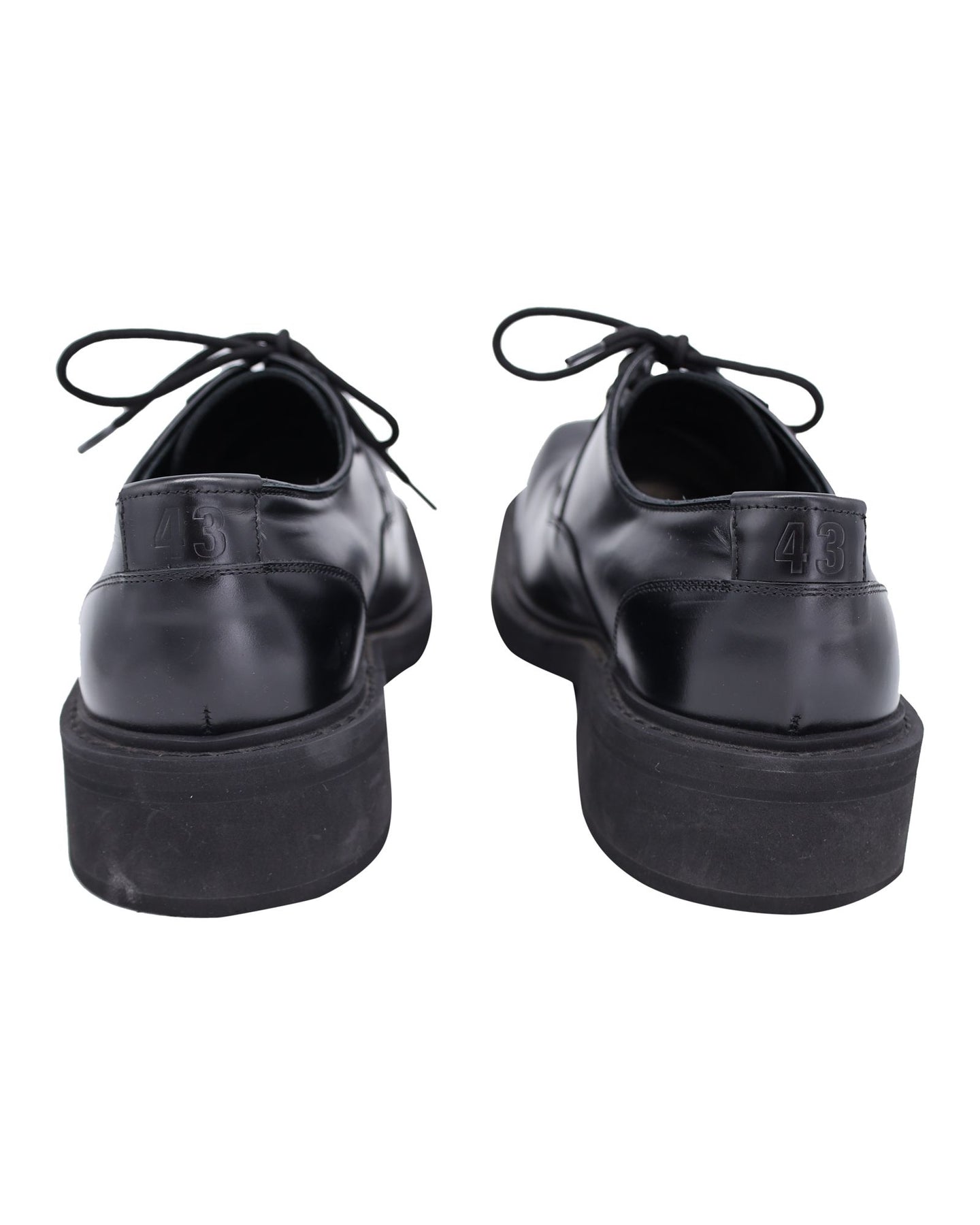 Balenciaga Inspector 40mm Derby In Black Leather | ShopSimon