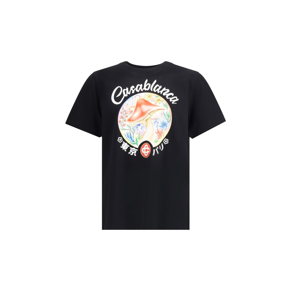 Tシャツ・カットソー Casablanca MUSHROOM EMBLEM\nPRINTED T-SHIRT Casablanca MUSHROOM EMBLEM PRINTED T-SHIRT Black | BSTN Store