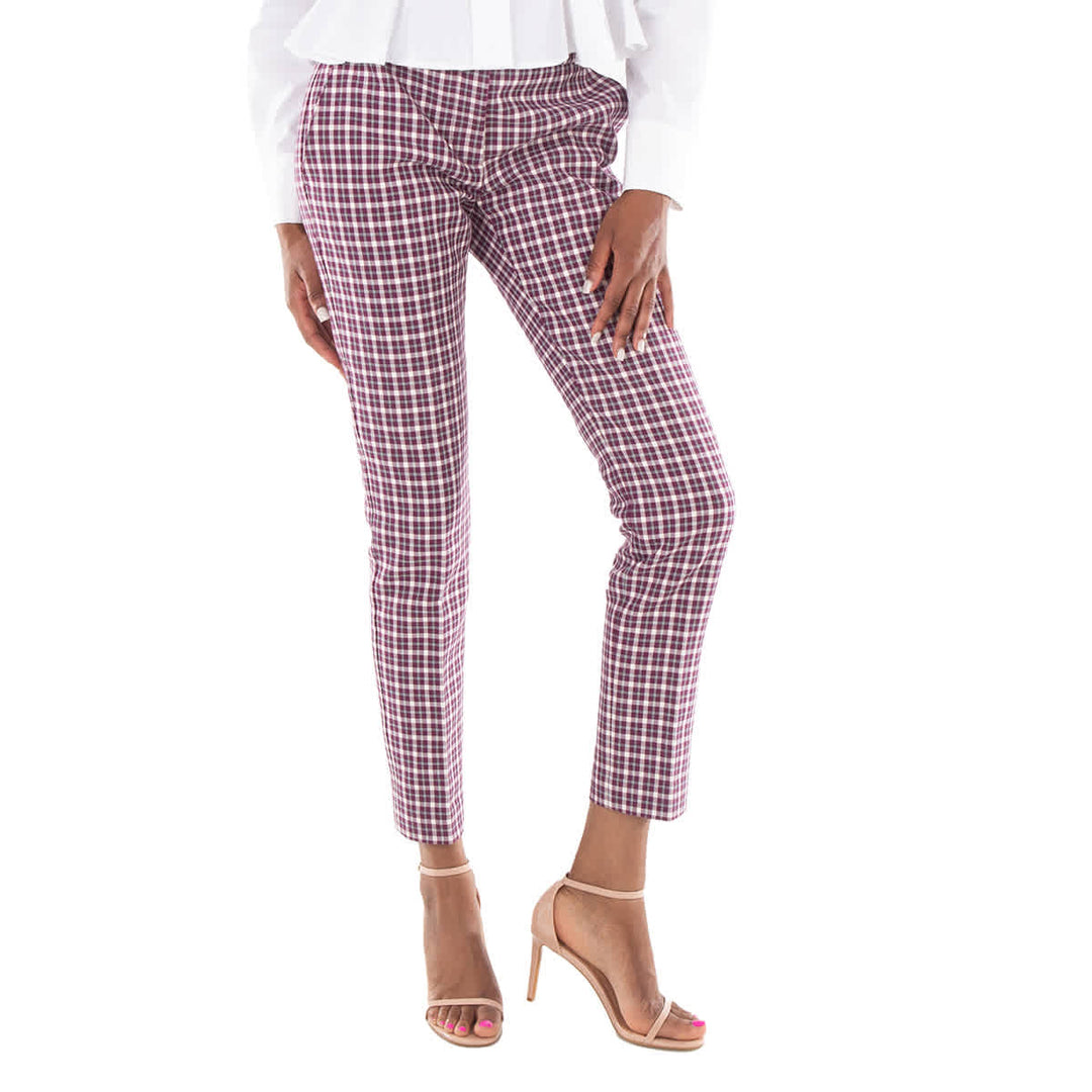 Burberry Hanover Straight-fit Check Cotton Tailored Trousers