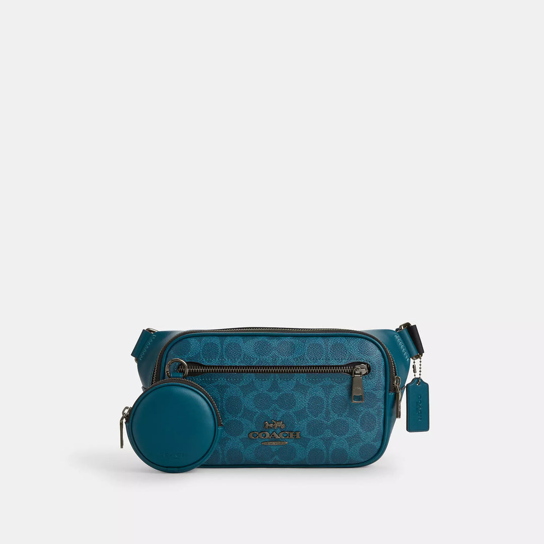 COACH コーチ ELIAS BELT BAG ボディバッグ ウエストポーチ Coach Outlet Elias Belt Bag In Signature Canvas | ShopSimon