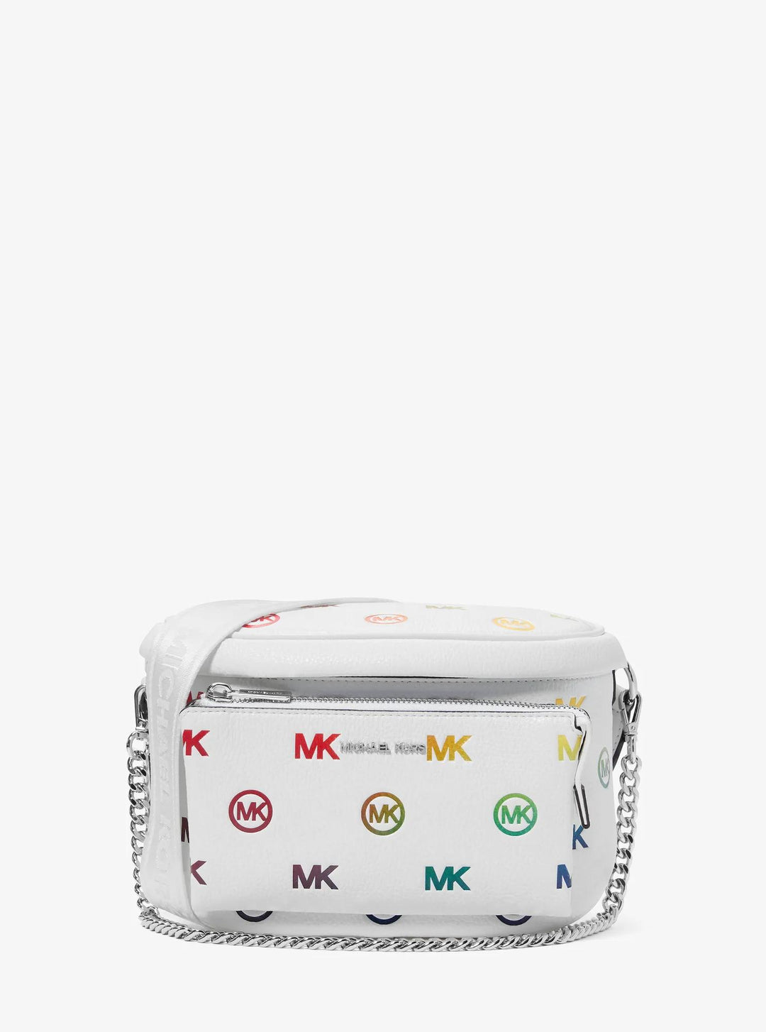 Michael Kors Outlet Slater Medium Rainbow Logo Embossed Sling Pack