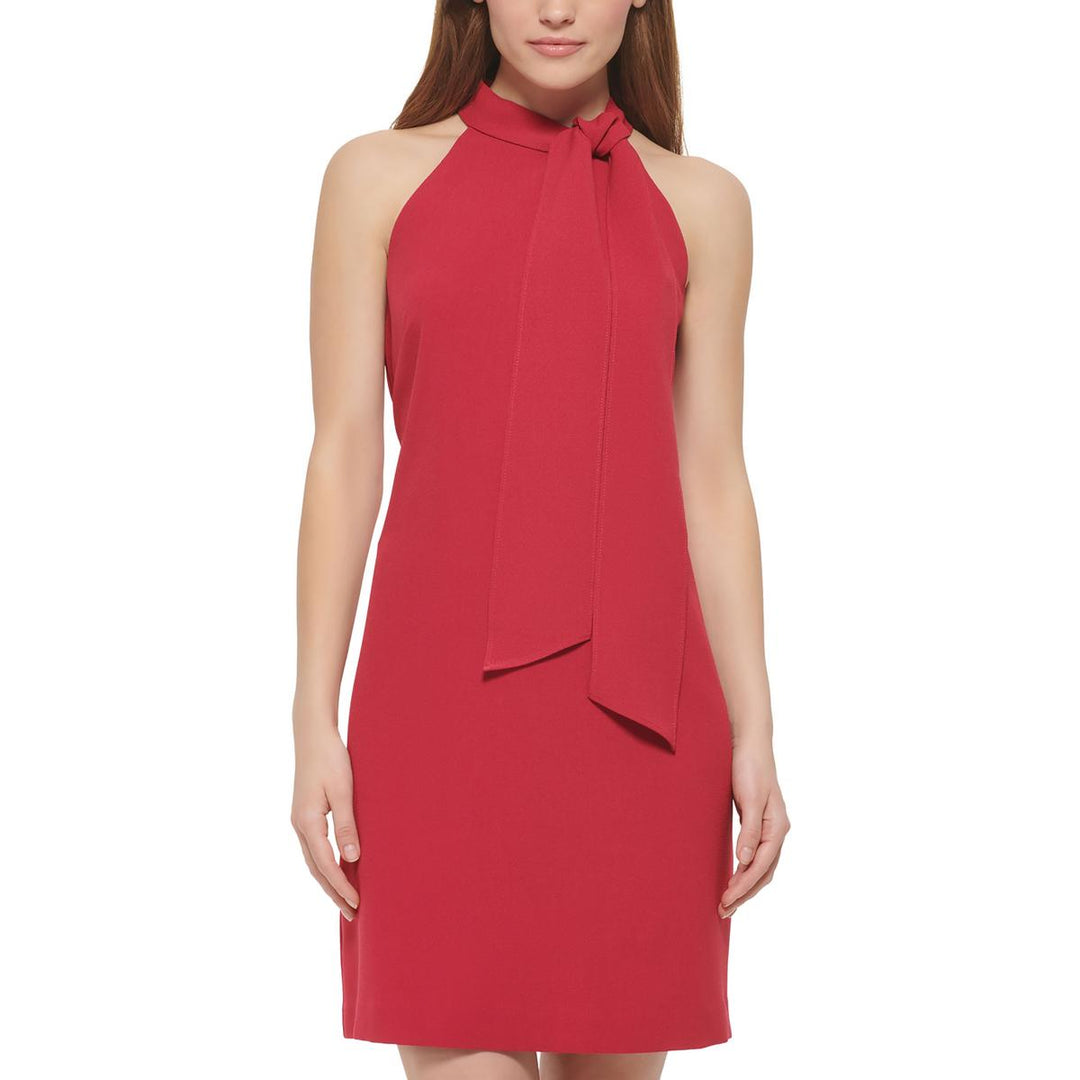 vince camuto halter tie neck a-line dress Tie Neck A-Line Dress (Women)