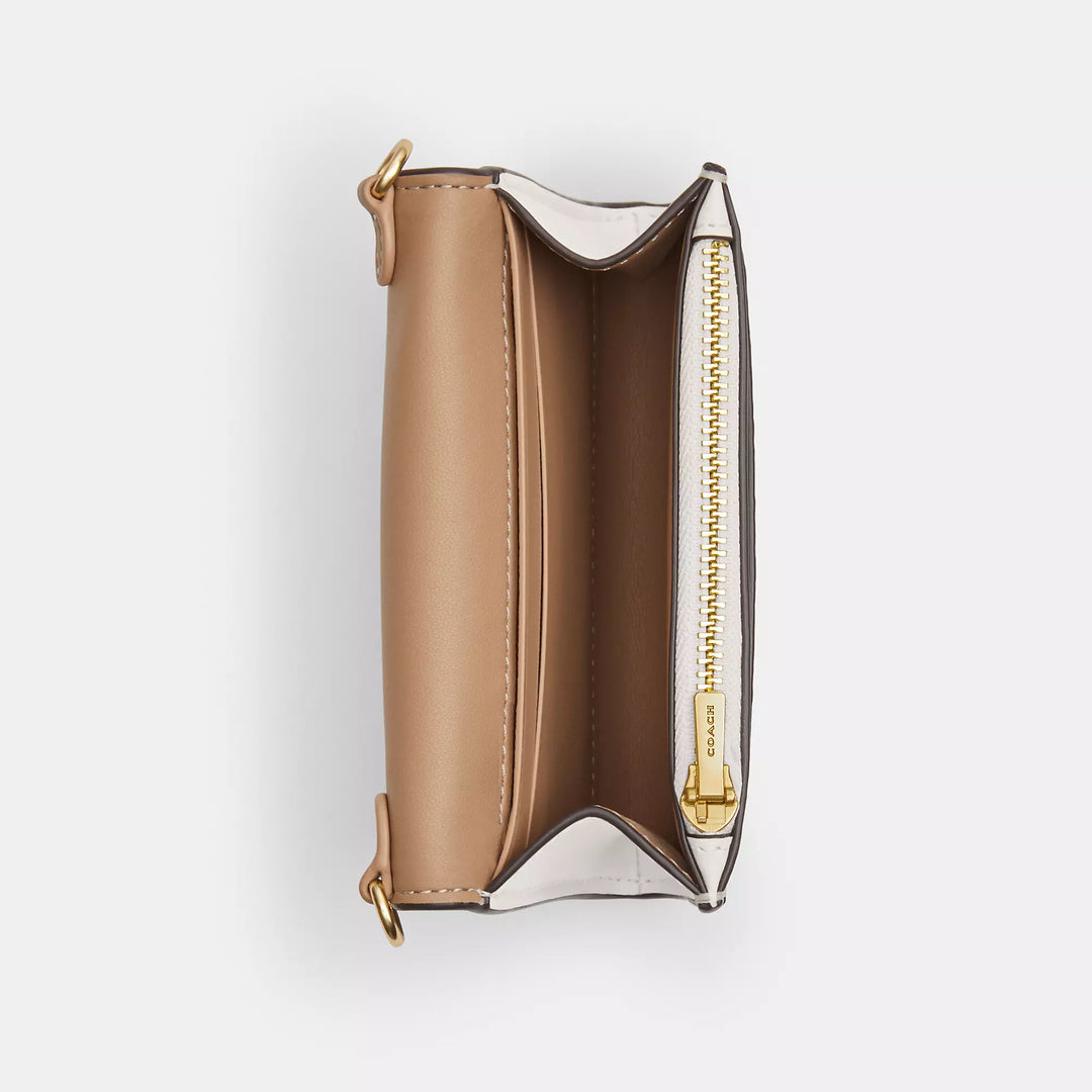 Coach Outlet Mini Envelope Wallet With Strap In Signature Canvas