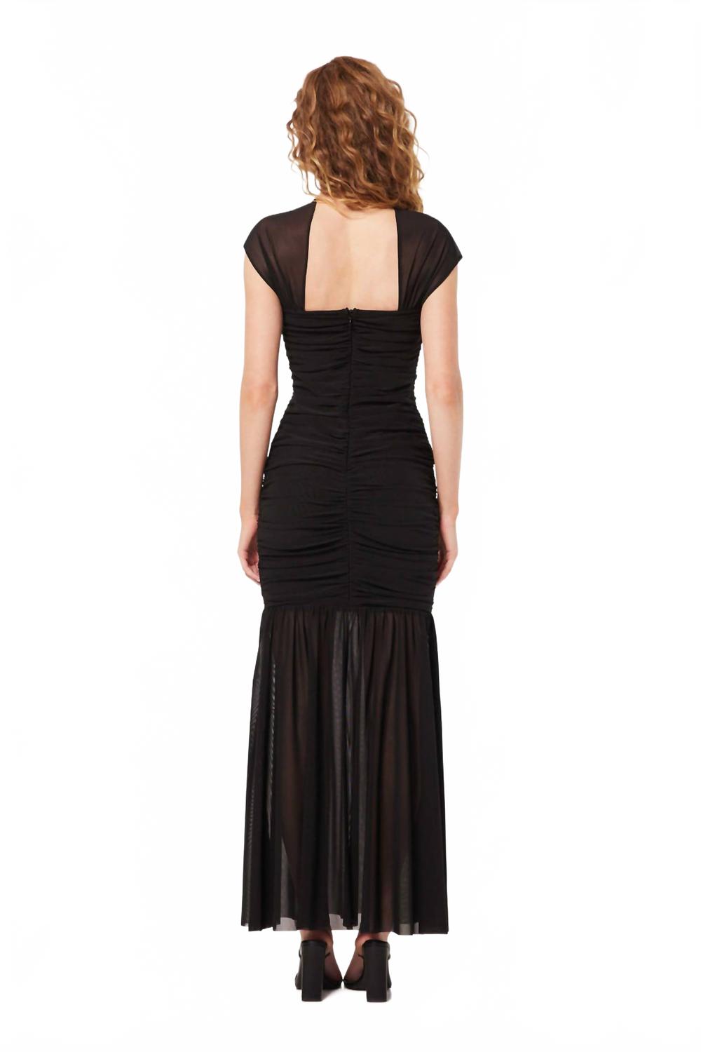 elliatt capra mesh dress ELLIATT Capra Mesh Maxi Dress In Black