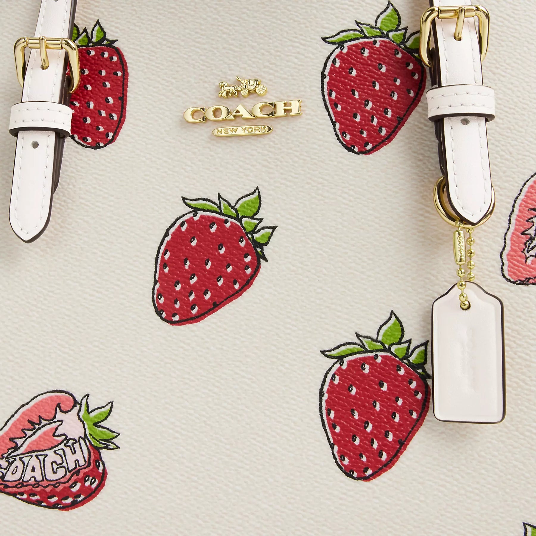【春にピッタリ★Coach★Mollie Tote Bag 25 Strawberry Print】 COACH® Outlet | Mollie Tote Bag 25 With Strawberry Print