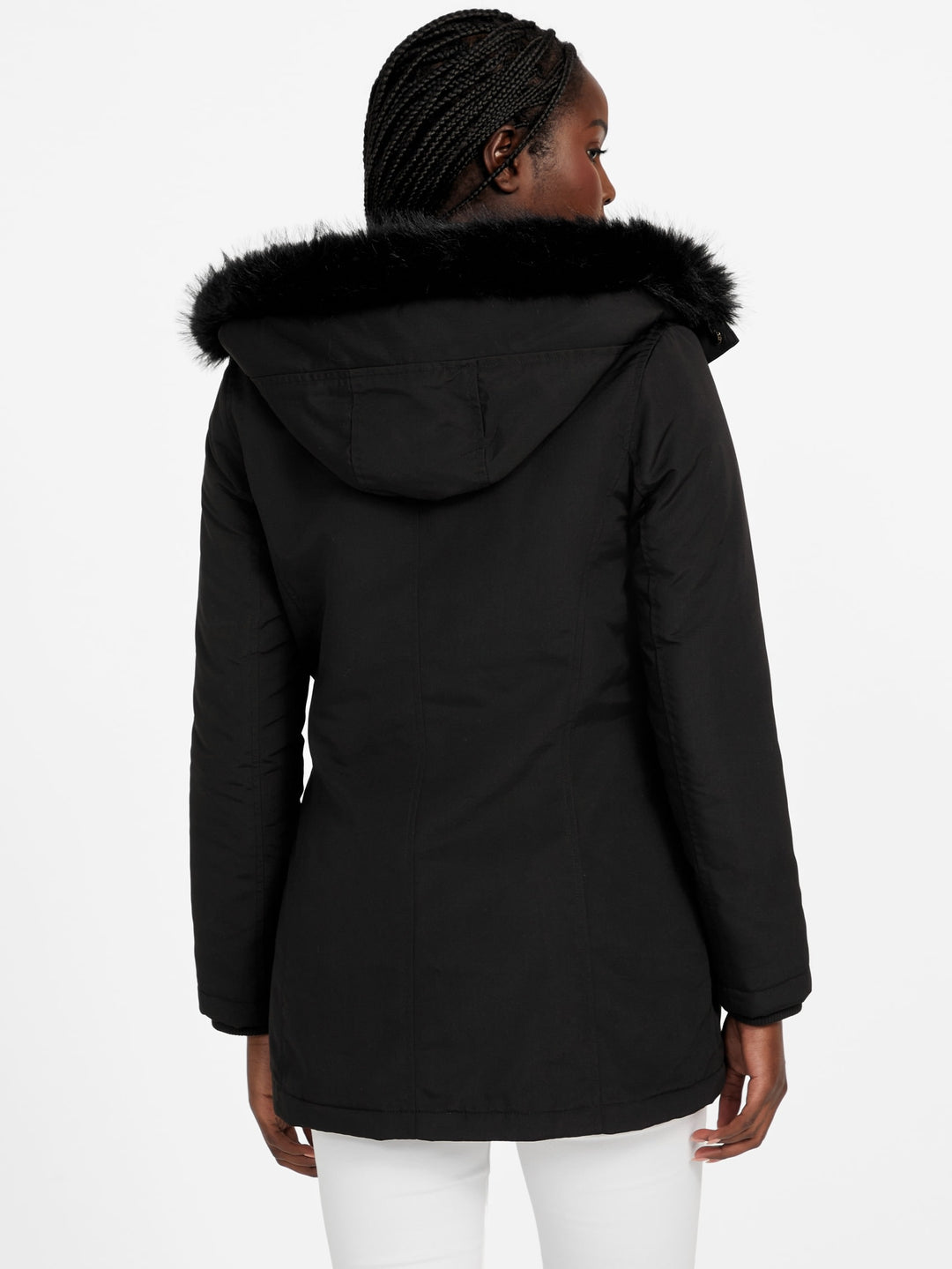 Guess Factory Sammy Hooded Faux-Fur Jacket | ShopSimon Guess Factory Sammy Hooded Faux-Fur Jacket | ShopSimon