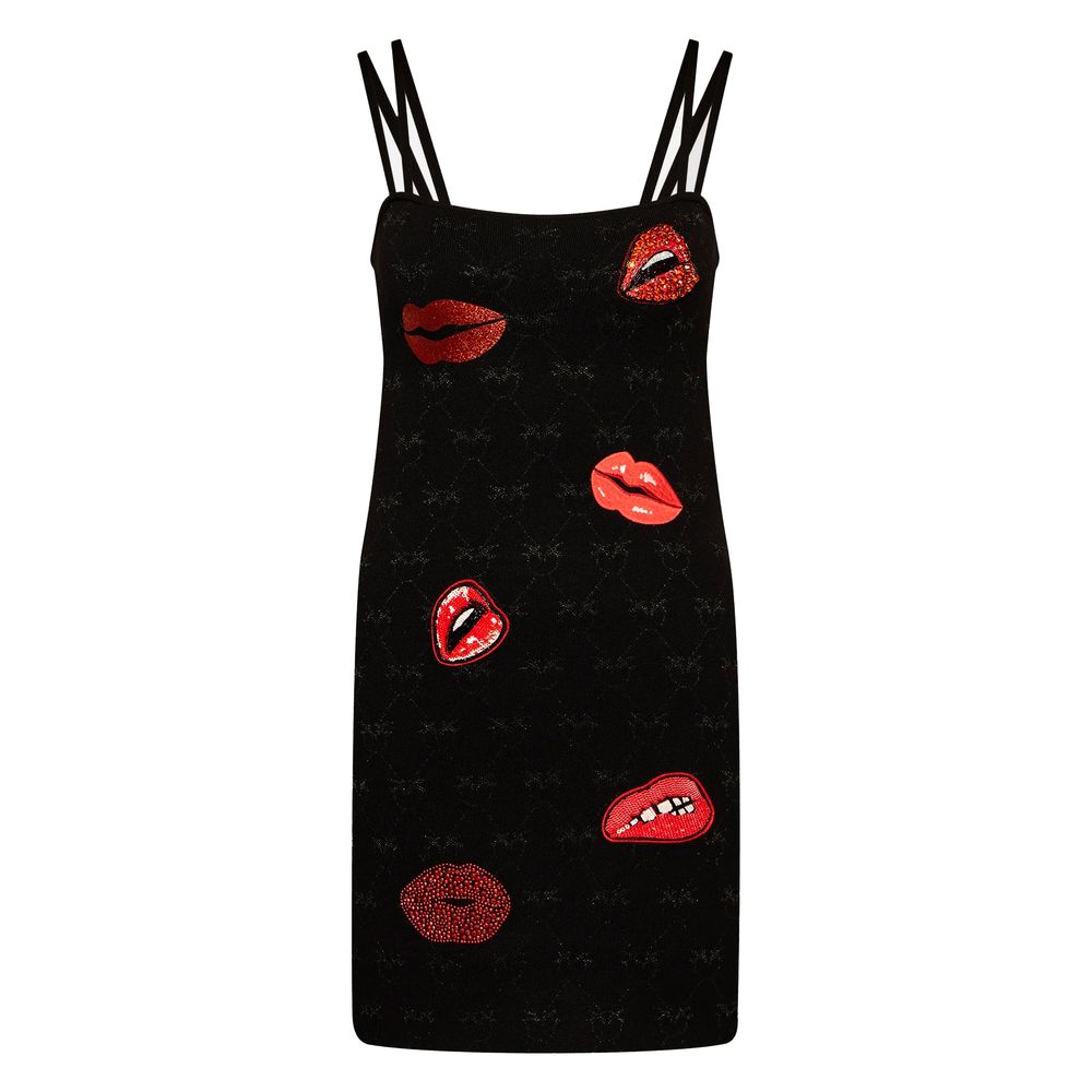 Desigual fashion black dress lips