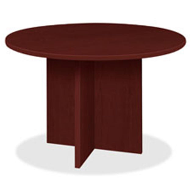 Lorell Prominence Round Laminate Conference Table - Espresso | ShopSimon