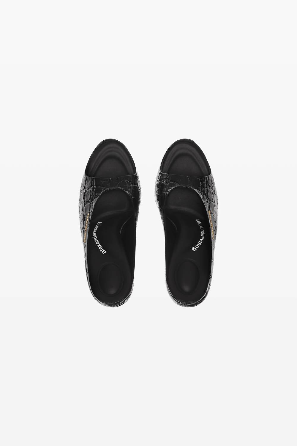 Alexander Wang Women's Destiny 150Mm Croc Embossed Leather Sandal