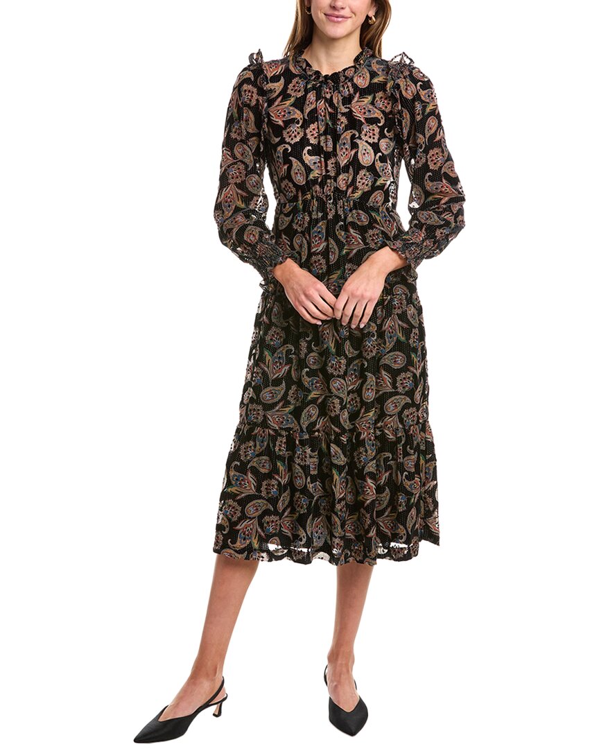 velvet burnout midi dress ba&sh Velvet Burnout Midi Dress