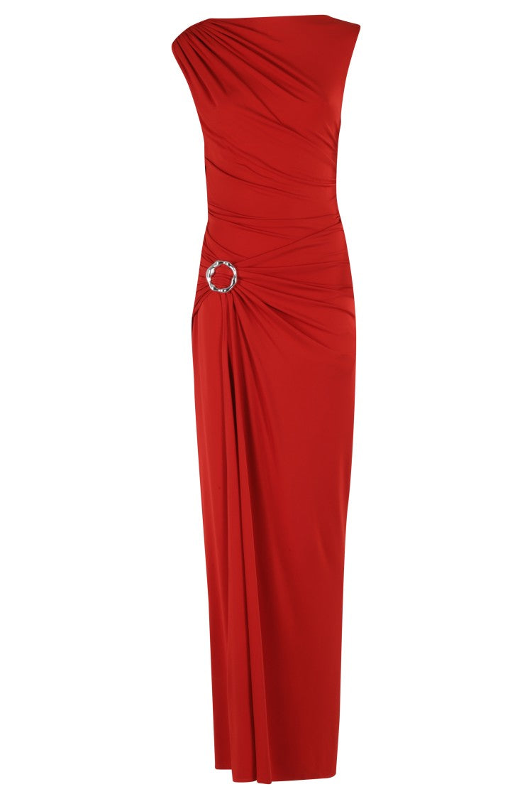 blaine drape maxi dress Simkhai Blaine Sleeveless Gown
