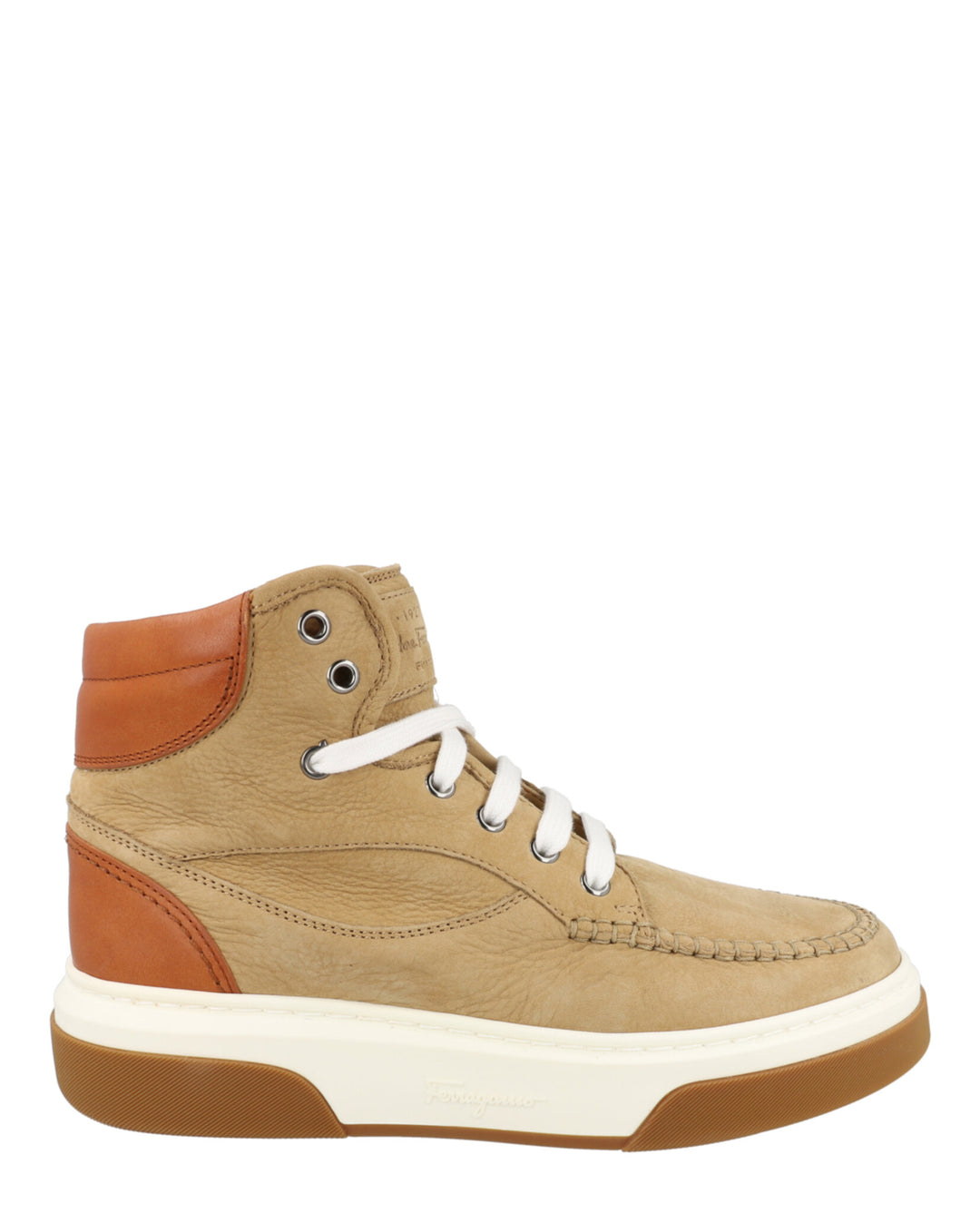 Salvatore Ferragamo Cassina Suede High-Top Sneakers | ShopSimon