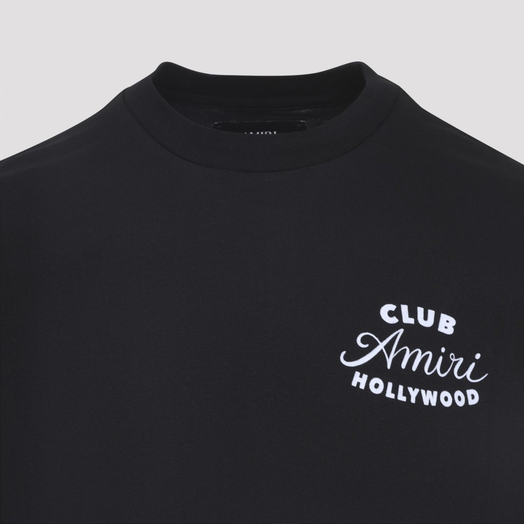 Amiri Club Black Cotton T-Shirt | ShopSimon