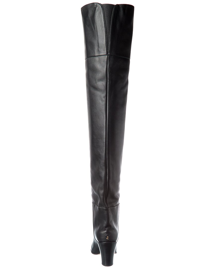 Jimmy Choo Maceo 85 Leather Over-the-knee Boot | ShopSimon