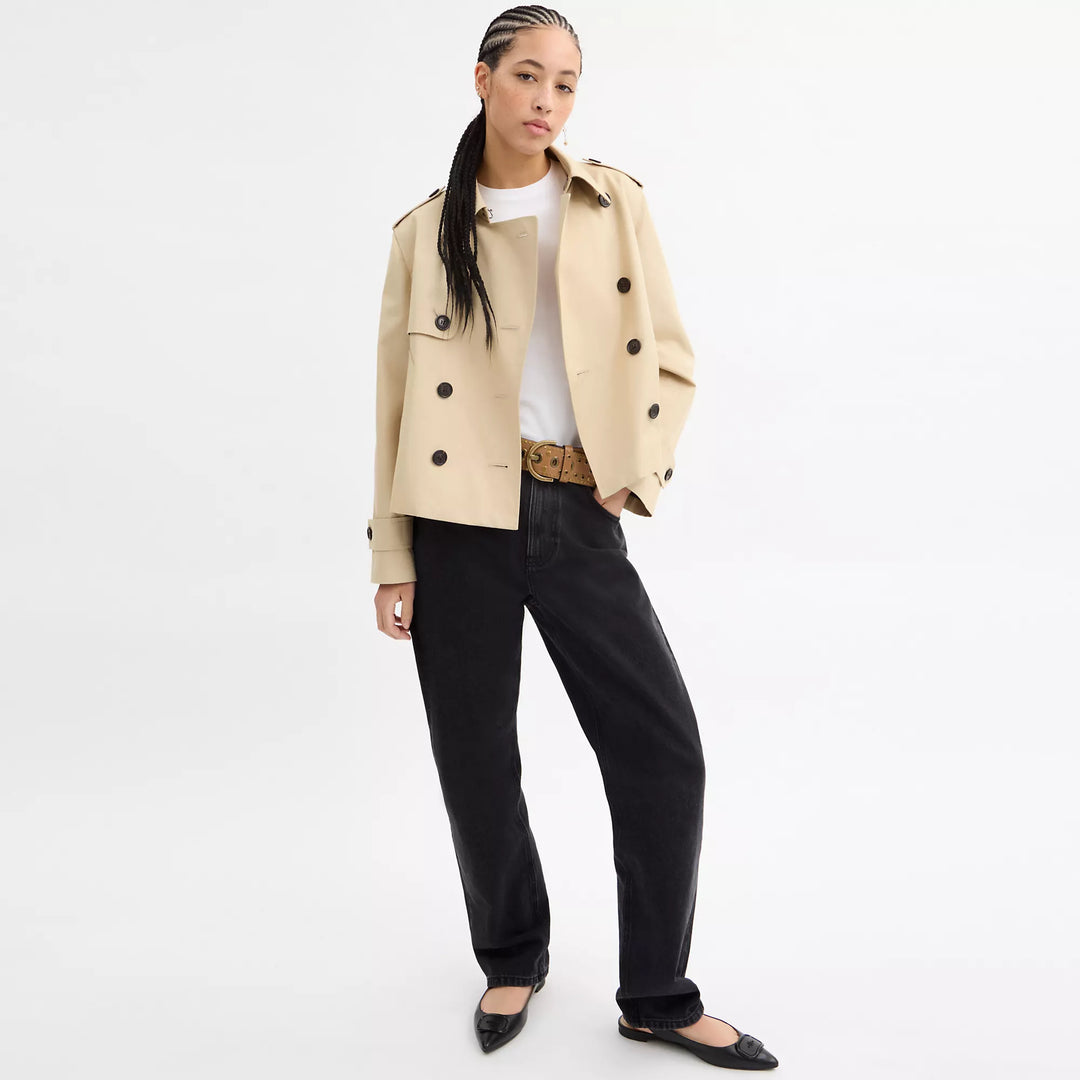 COACH　ショートトレンチコート 公式】コーチアウトレット | リラックスド ショート トレンチ