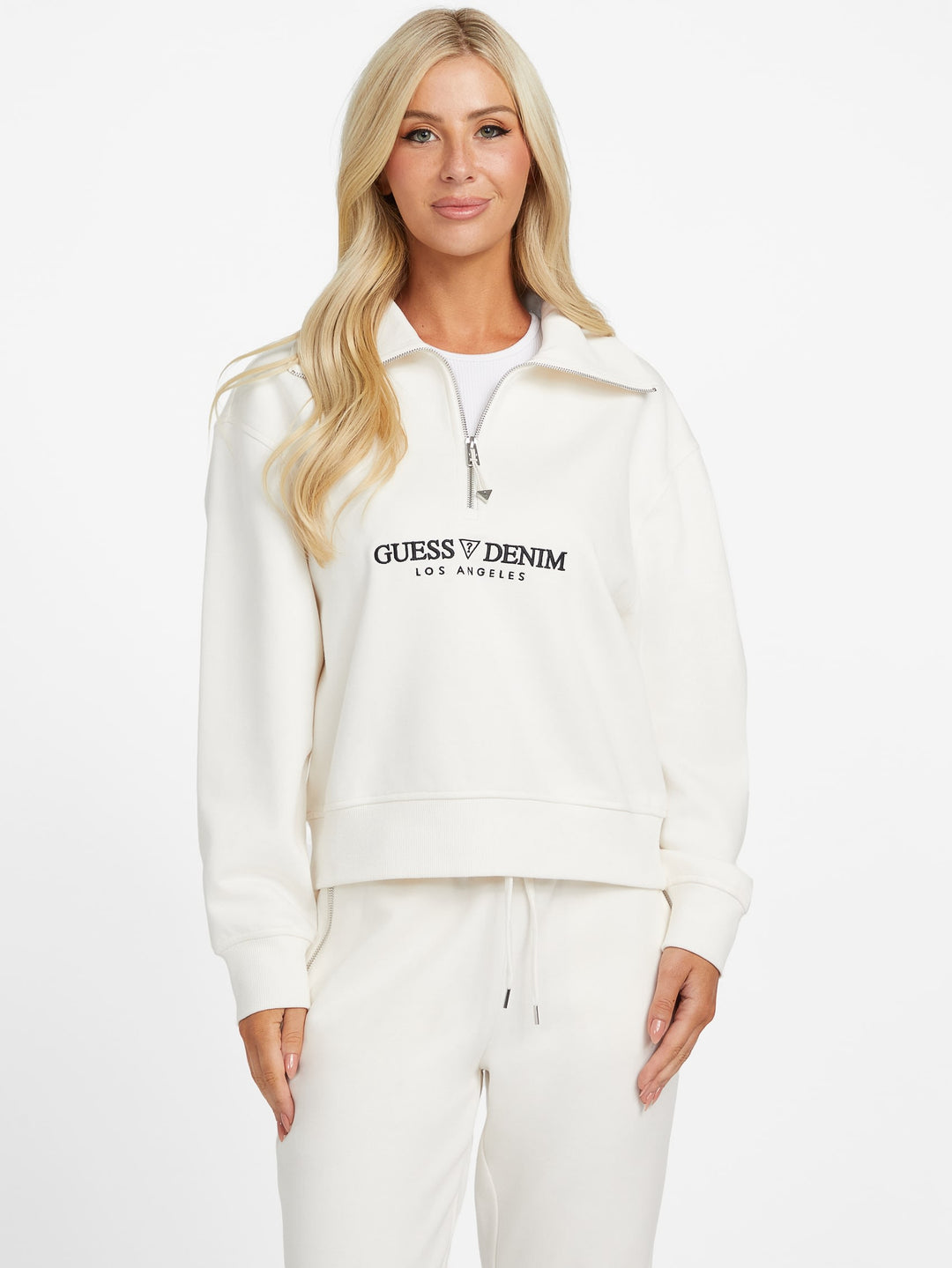Guess Factory Cami Half-Zip Sweatshirt | ShopSimon