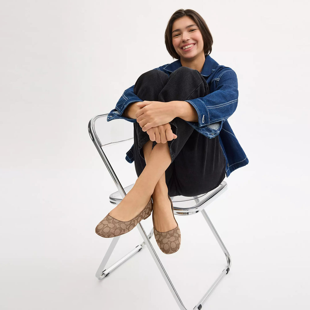 Coach Outlet Wendie Ballet In Signature Jacquard | ShopSimon