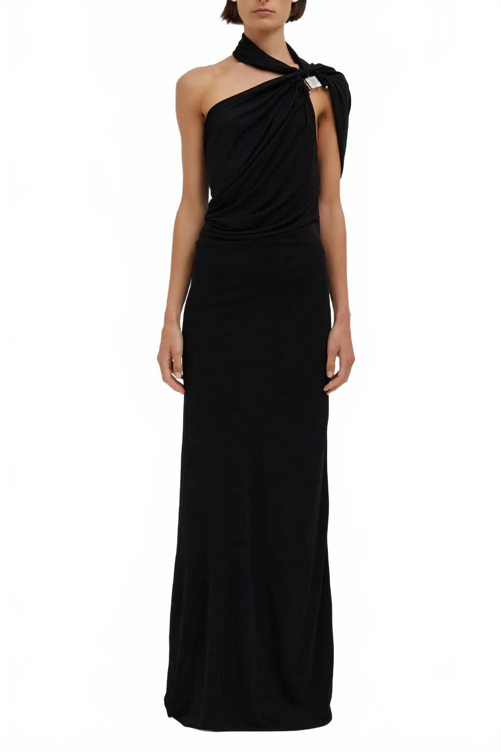 Christopher Esber Bezel Quartz Halter Dress In Black | ShopSimon Christopher Esber Bezel Quartz Halter Dress In Black | ShopSimon