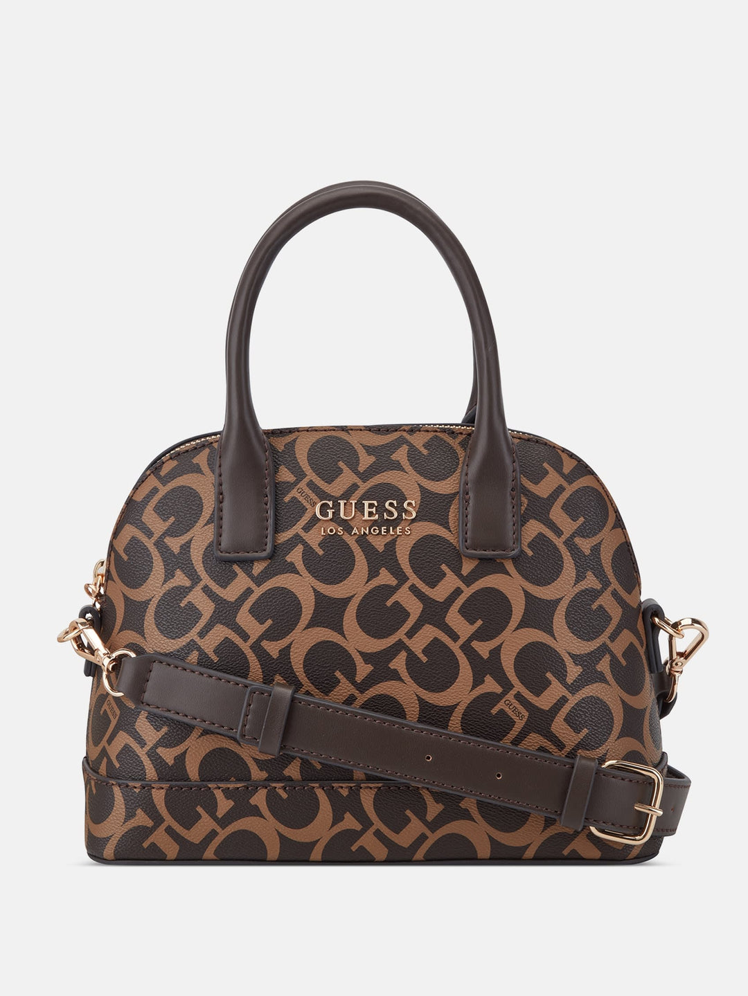 guess logo affair dome travel tote bag Guess Factory Berkton Logo Dome Satchel