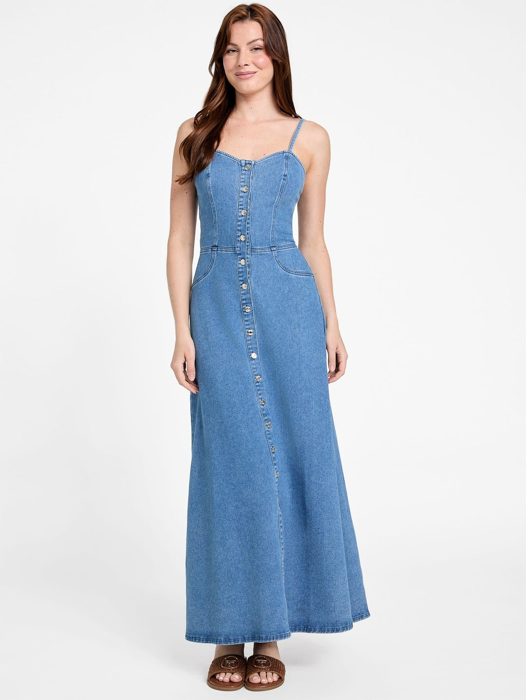 Guess Factory Sally Denim Maxi Dress