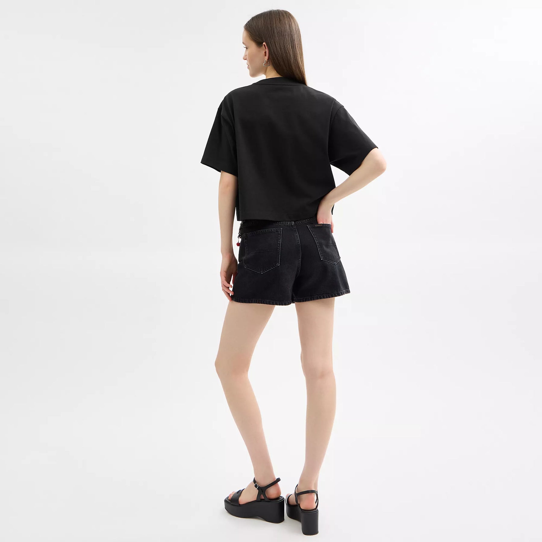 Coach Outlet Strawberry Cropped T Shirt In Organic Cotton