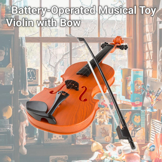 Hey Play Battery-operated Musical Toy Violin With Bow | ShopSimon