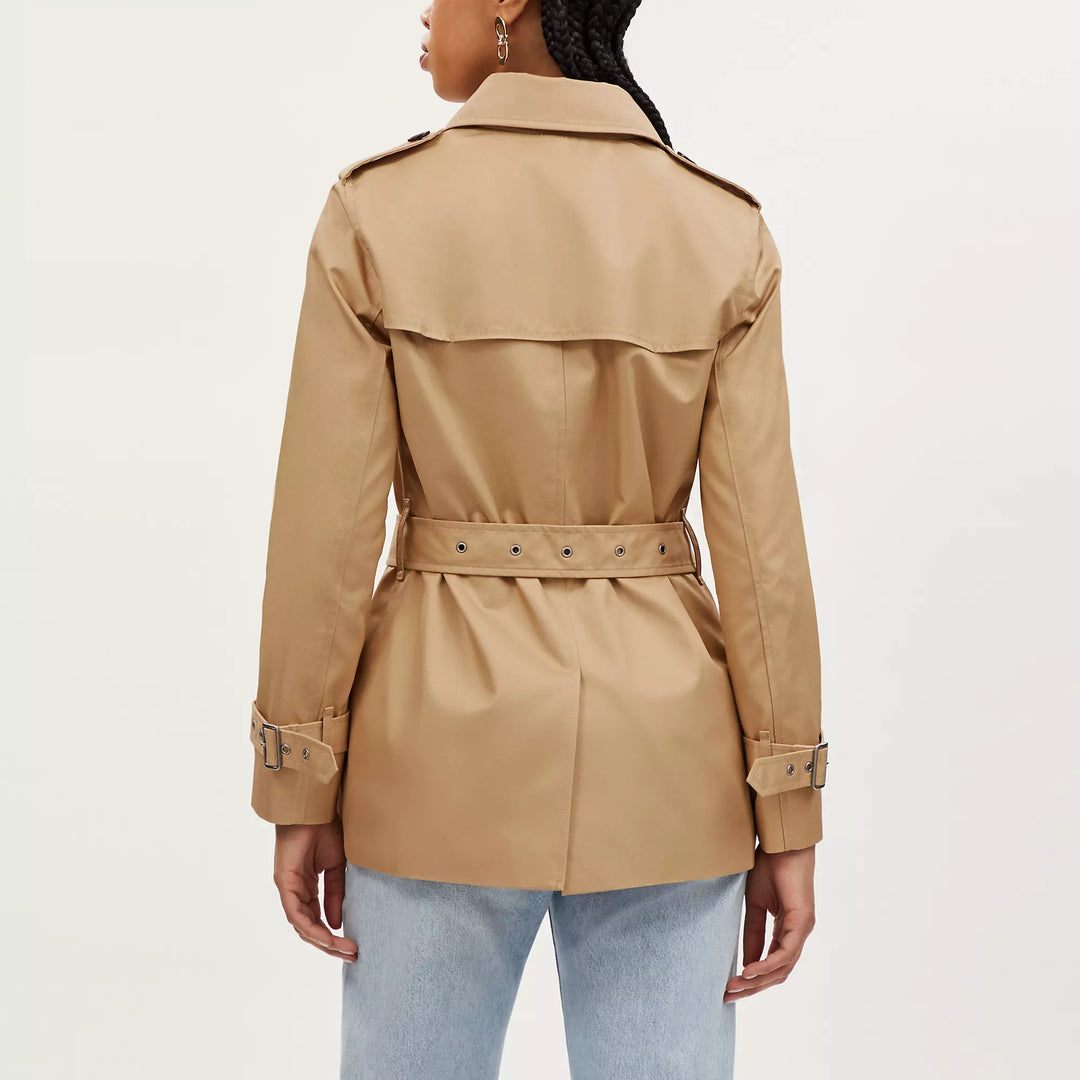 Coach Outlet Signature Lapel Short Trench | ShopSimon