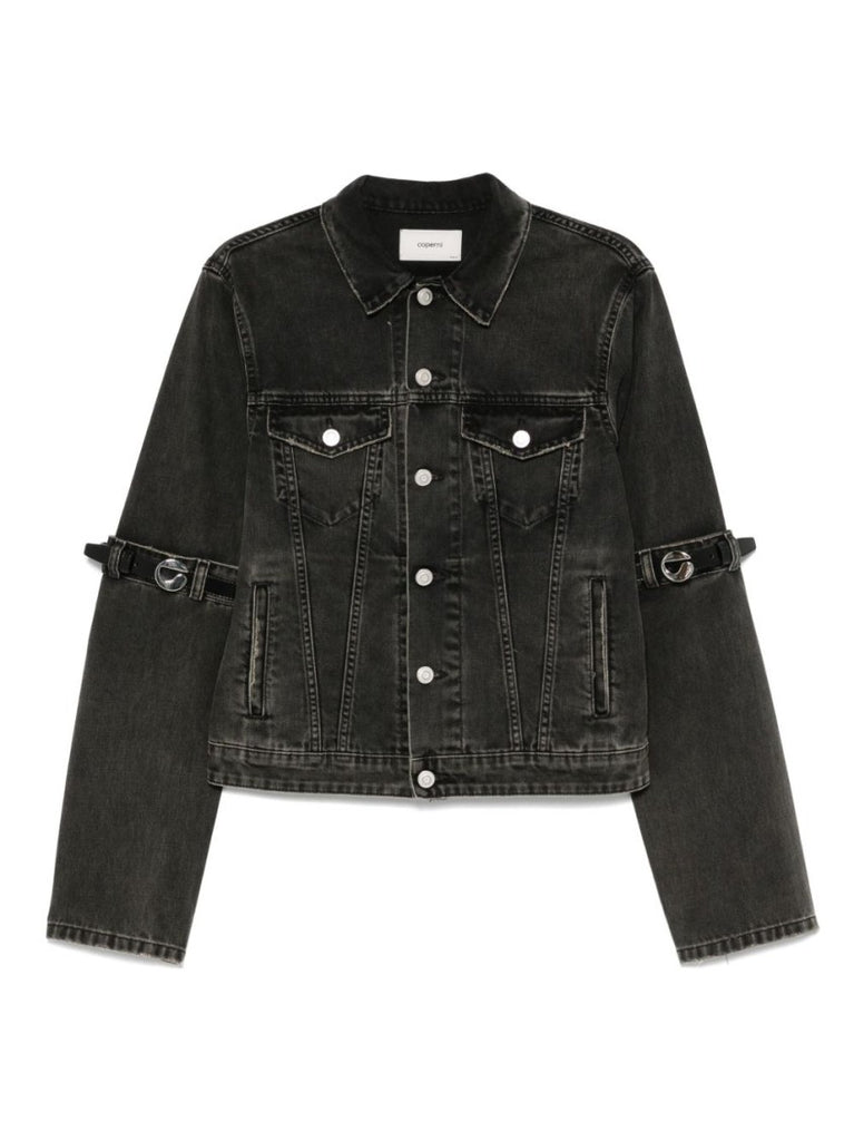 ブルゾン Coperni Classic Denim Jacket-Inspired Black Coat Coperni Classic Denim Jacket-Inspired Black Coat | ShopSimon
