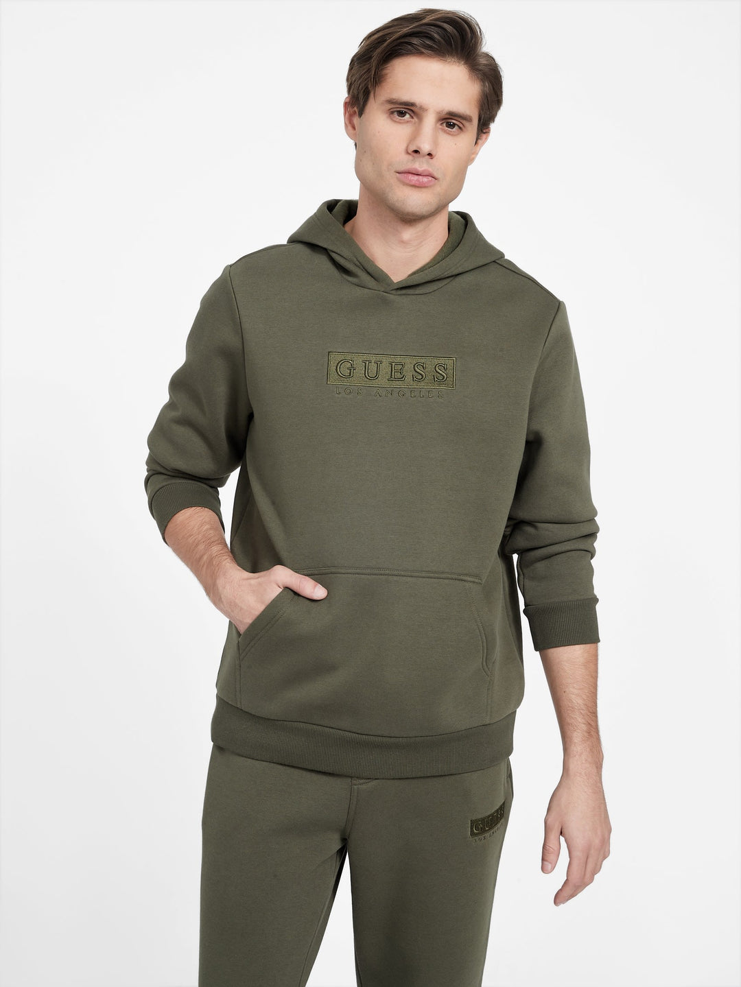 Guess Factory Harvey Logo Hoodie | ShopSimon