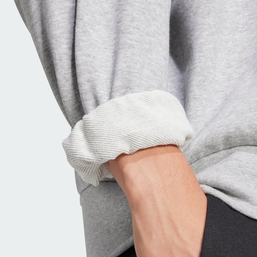 【Adidas コリア】 Essentials Loose Fit 3 Bar Logo Sweatshirt adidas Essentials Loose Fit 3 Bar Logo Sweatshirt - Grey