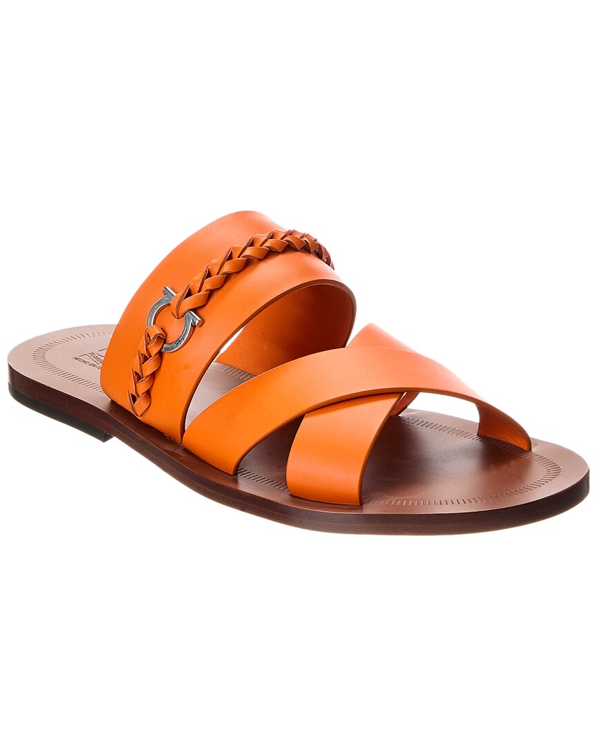 Salvatore Ferragamo Ferragamo Giotto Leather Sandal | ShopSimon