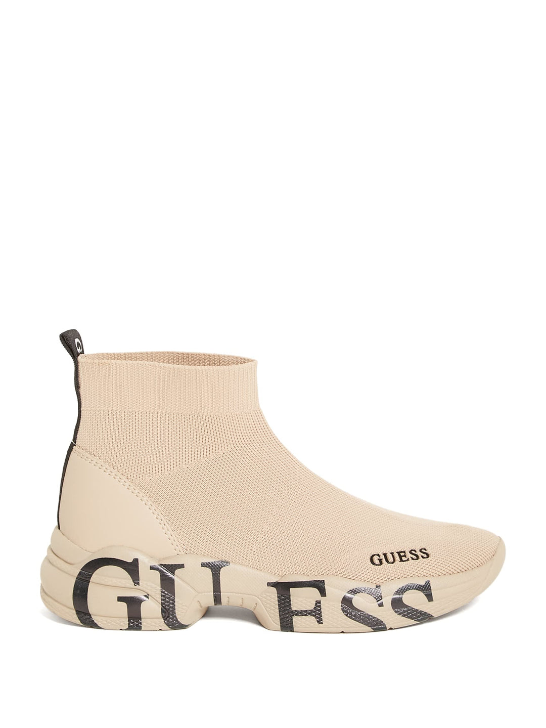 Guess Factory Pause Logo Knit Sneakers | ShopSimon GUESS Tubulo Men\'s High Top Lace Up Sneakers Memory Foam Logo Beige & Tan 9 1/2 main image 0