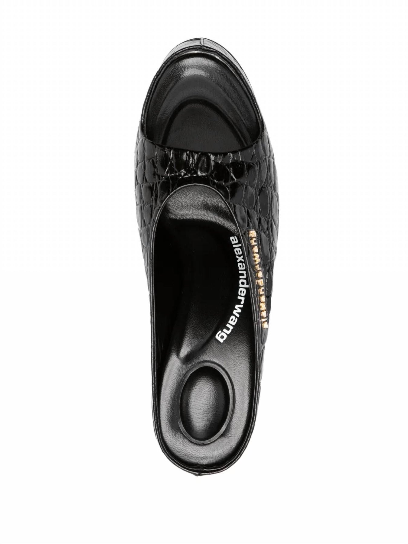 Alexander Wang Women's Destiny 150Mm Croc Embossed Leather Sandal