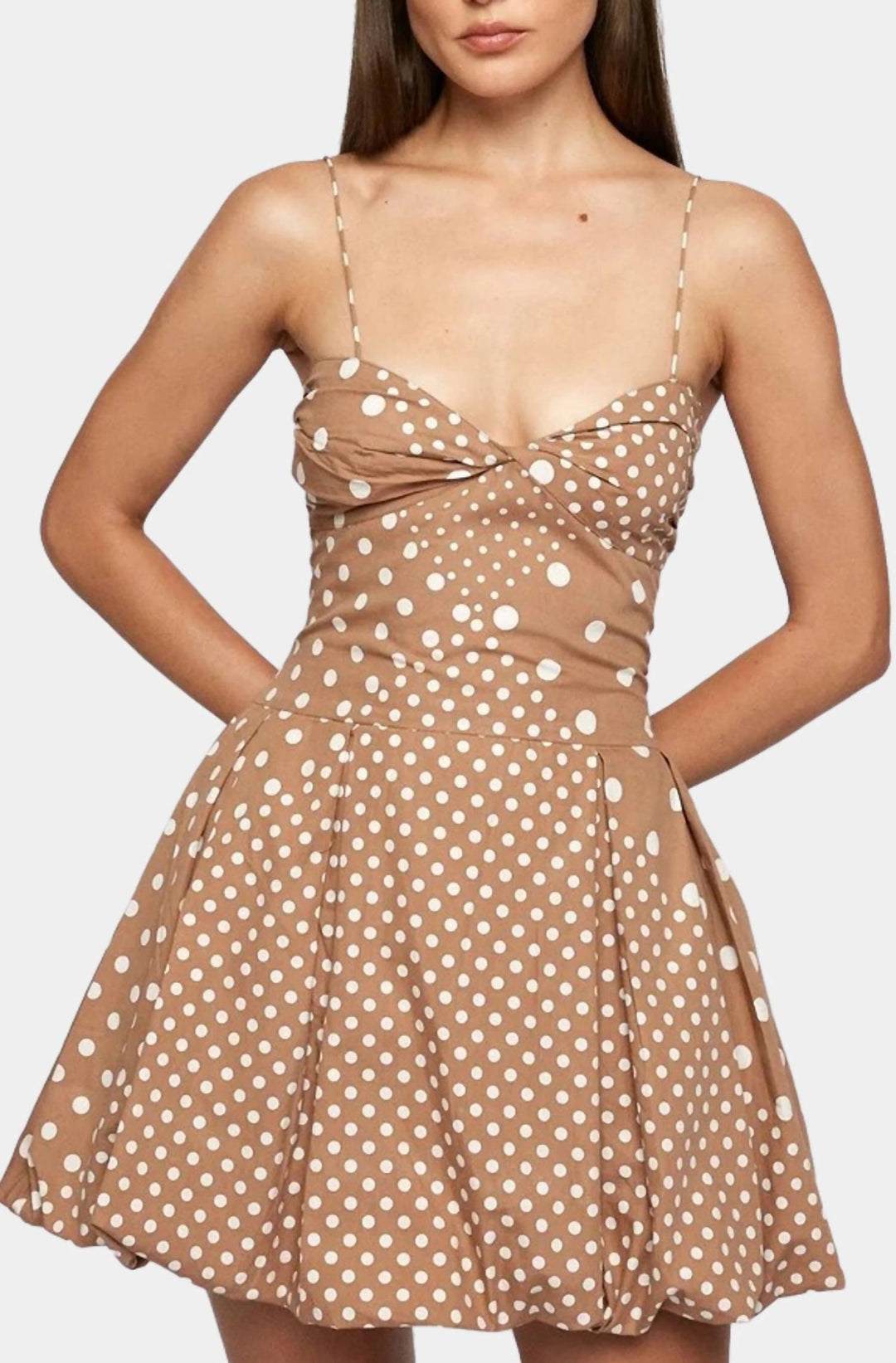 slim fit dress slacks Stolen Stores Balloon Draped Mini Dress in Pink main image 1