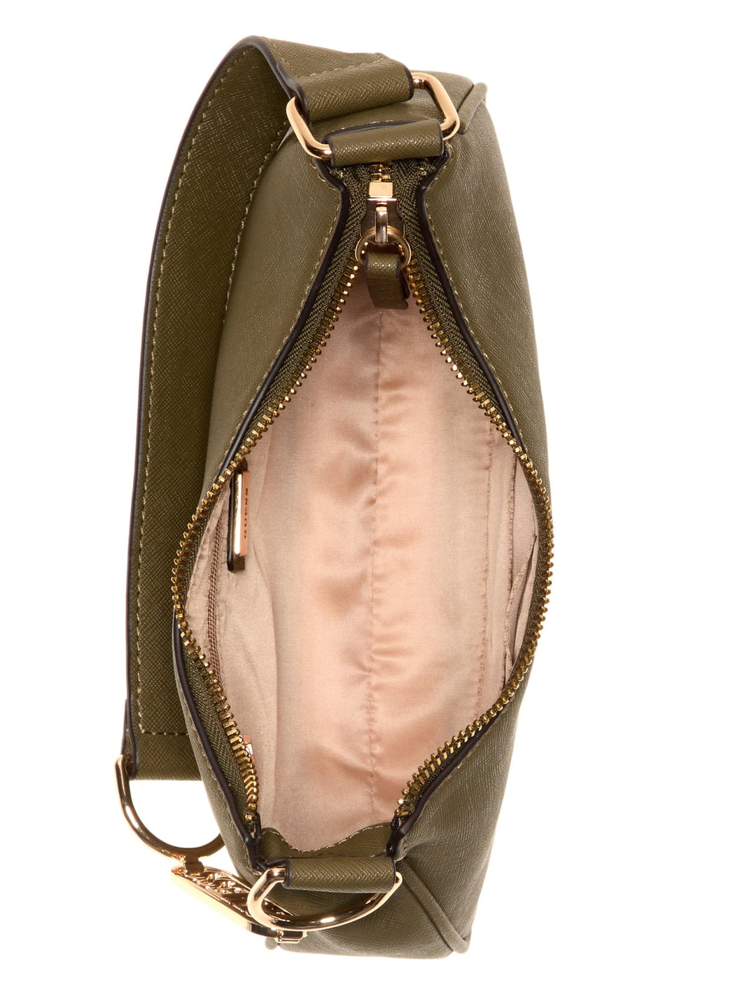 GUESS Oona Shoulder Bag – Faux Saffiano Leather With Gold Hardware