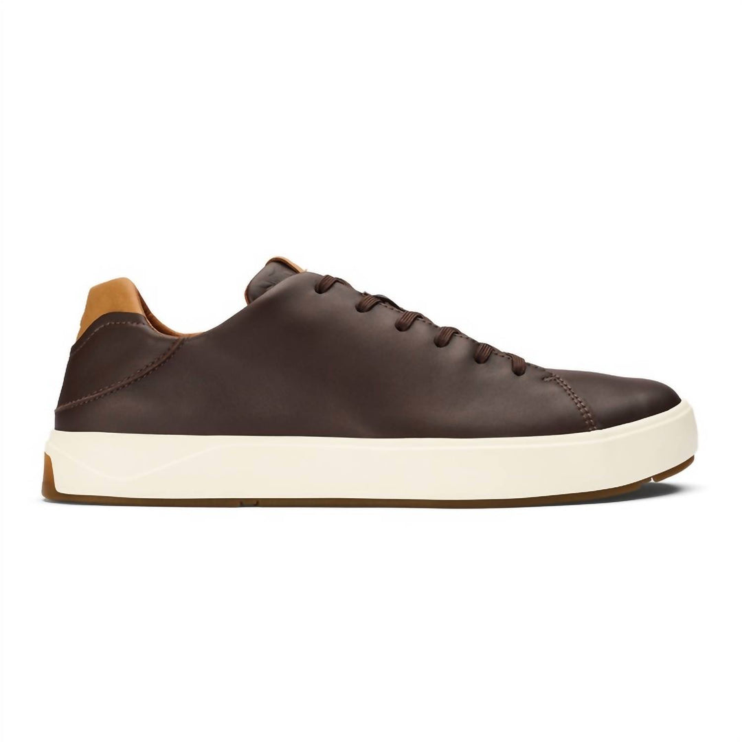 OluKai Men's Lae Ahi Li Ili Leather Sneaker In Dark Java/ Dark