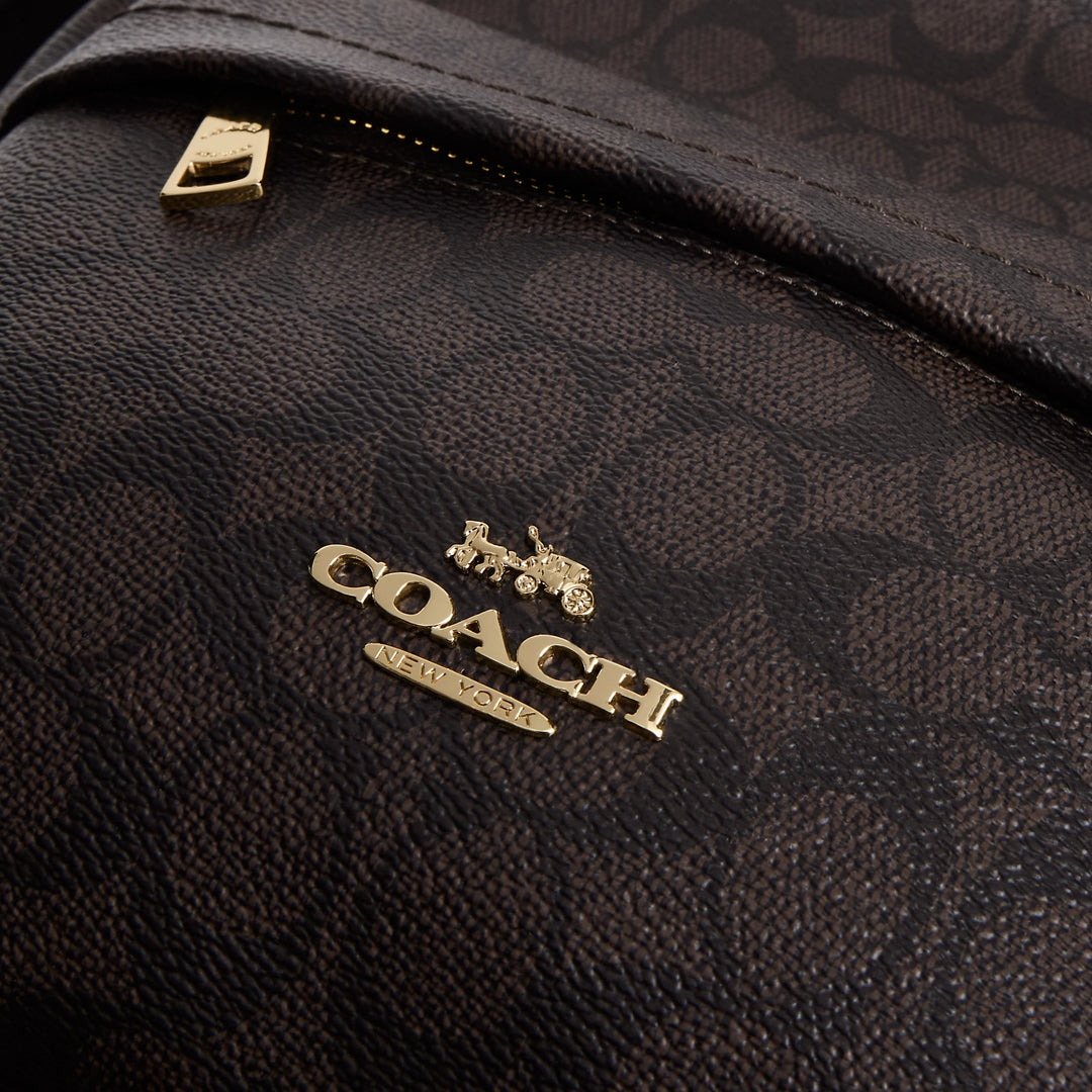 black mini backpack coach Coach Outlet Taylor Small Backpack In Signature Canvas