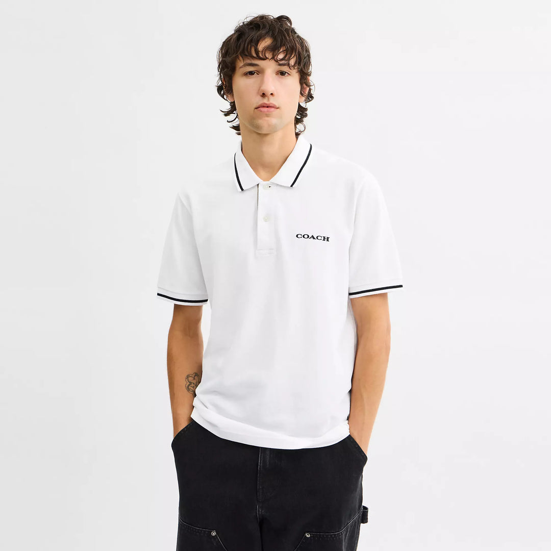Coach Outlet Signature Trim Polo In Organic Cotton | ShopSimon