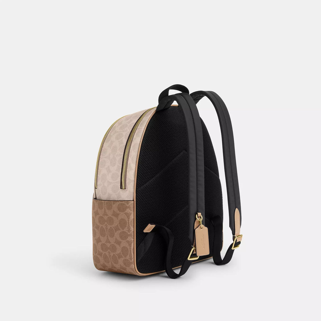 Coach Outlet Court Backpack In Blocked Signature Canvas  display picture 2