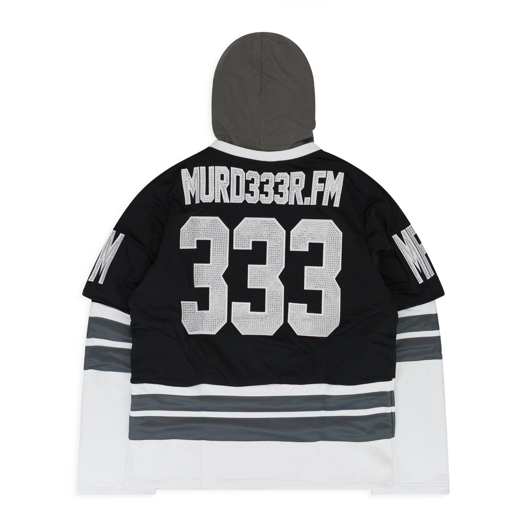 Murder FM MURD333R.FM BLACK/WHITE LA LC333 HOODIE | ShopSimon