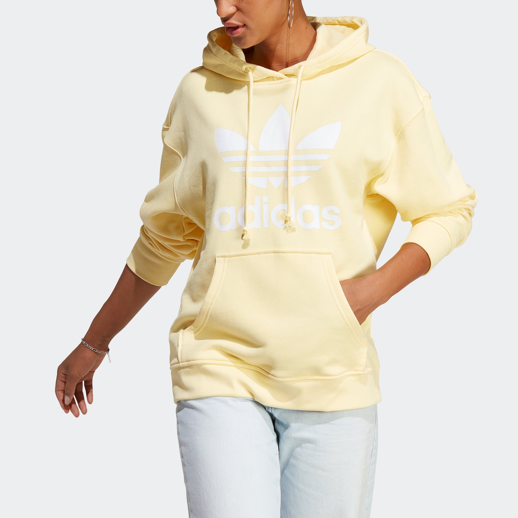 adidas Women s Adicolor Trefoil Hoodie ShopSimon