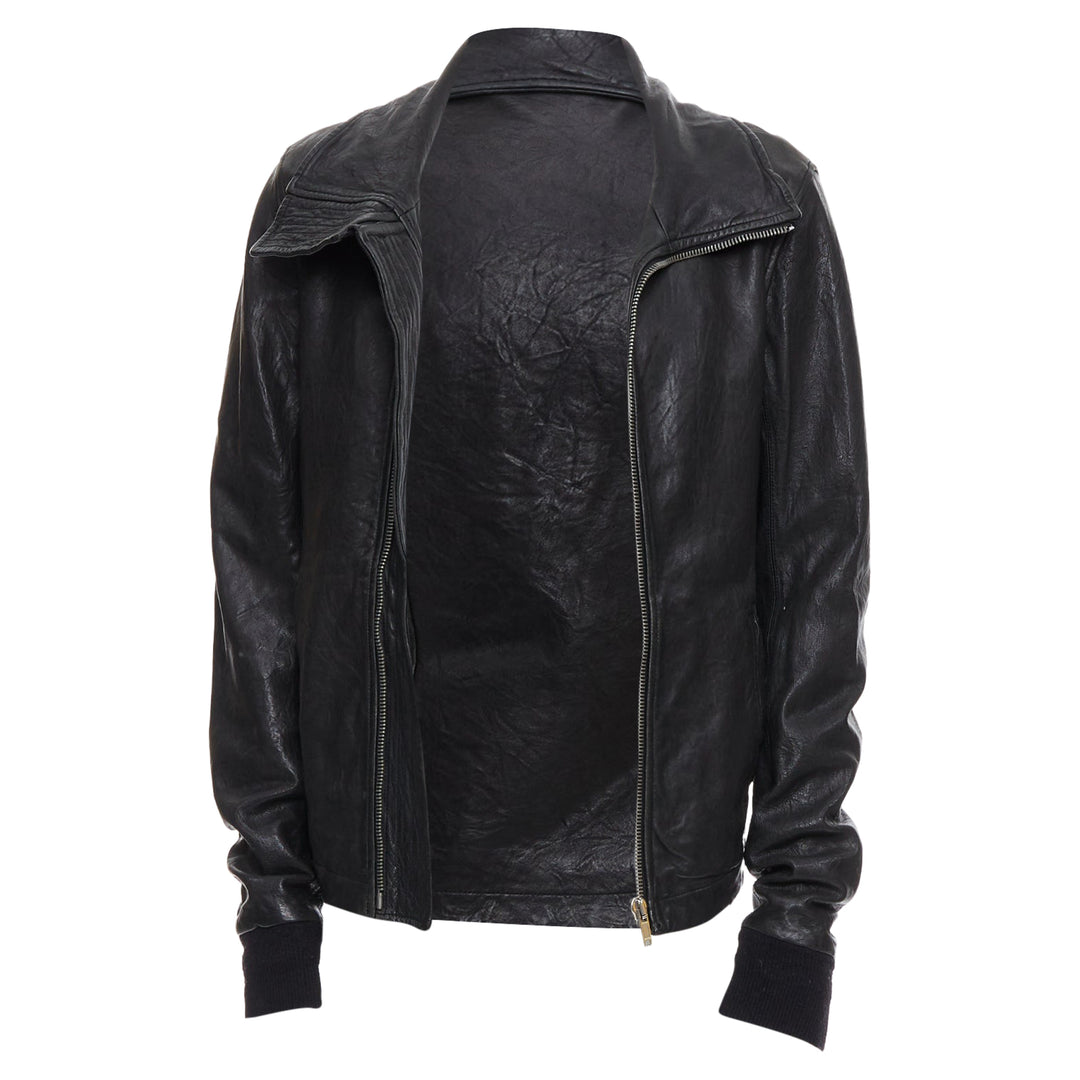 【希少】Rick Owens / OLMAR and MIRTAジャケット Rick Owens Lambskin Leather Olmar Mirta Zip Motorcycle Jacket